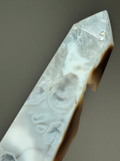 Sugar Druzy Agate Obelisk