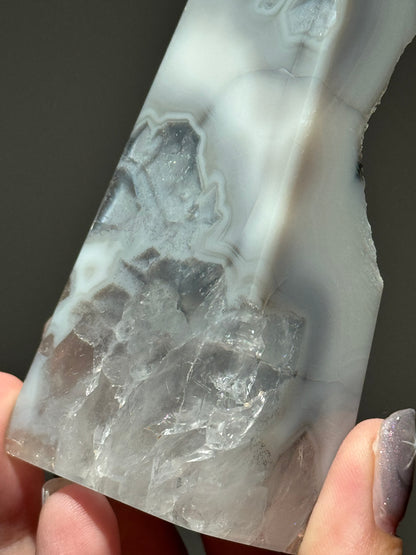 Sugar Druzy Agate Obelisk