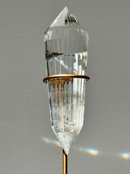 Clear Quartz Vogel on Stand