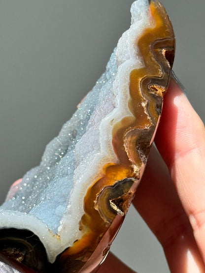 Dreamy Druzy Agate Flame