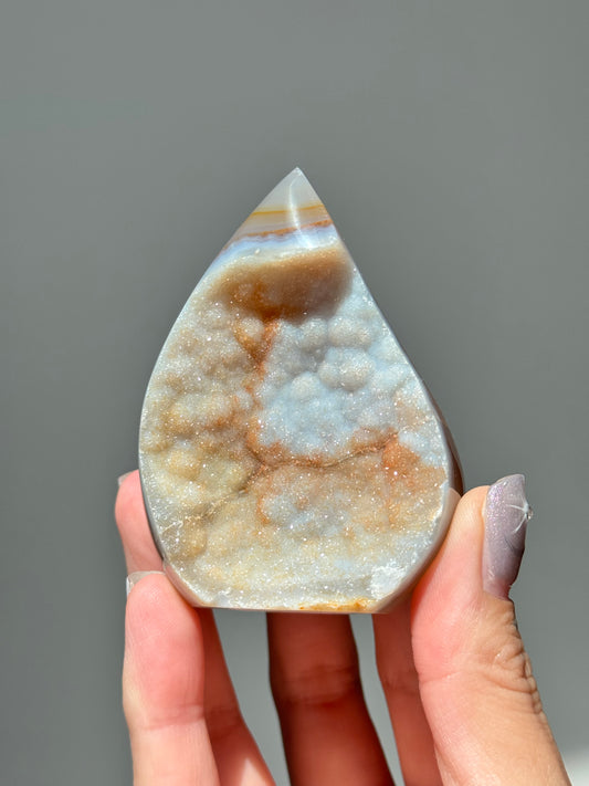 Dreamy Druzy Agate Flame