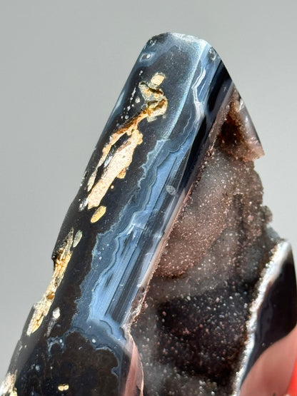 Dreamy Druzy Agate Flame