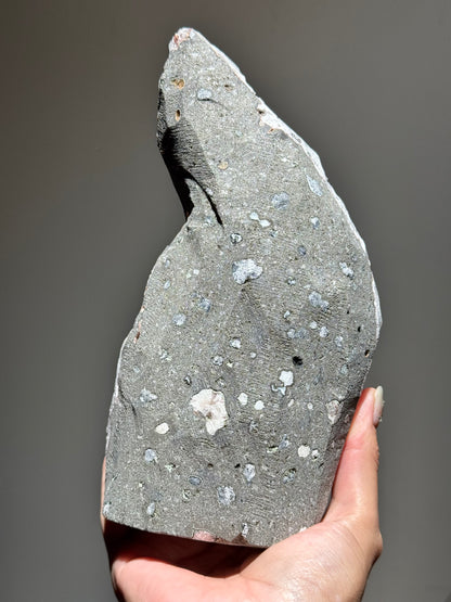Peach Stilbite & Apophyllite on Chalcedony – Sugar Sparkle Cluster