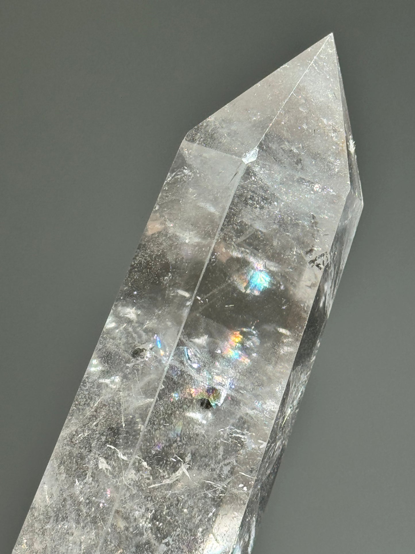 Rainbow Clear Quartz Tower