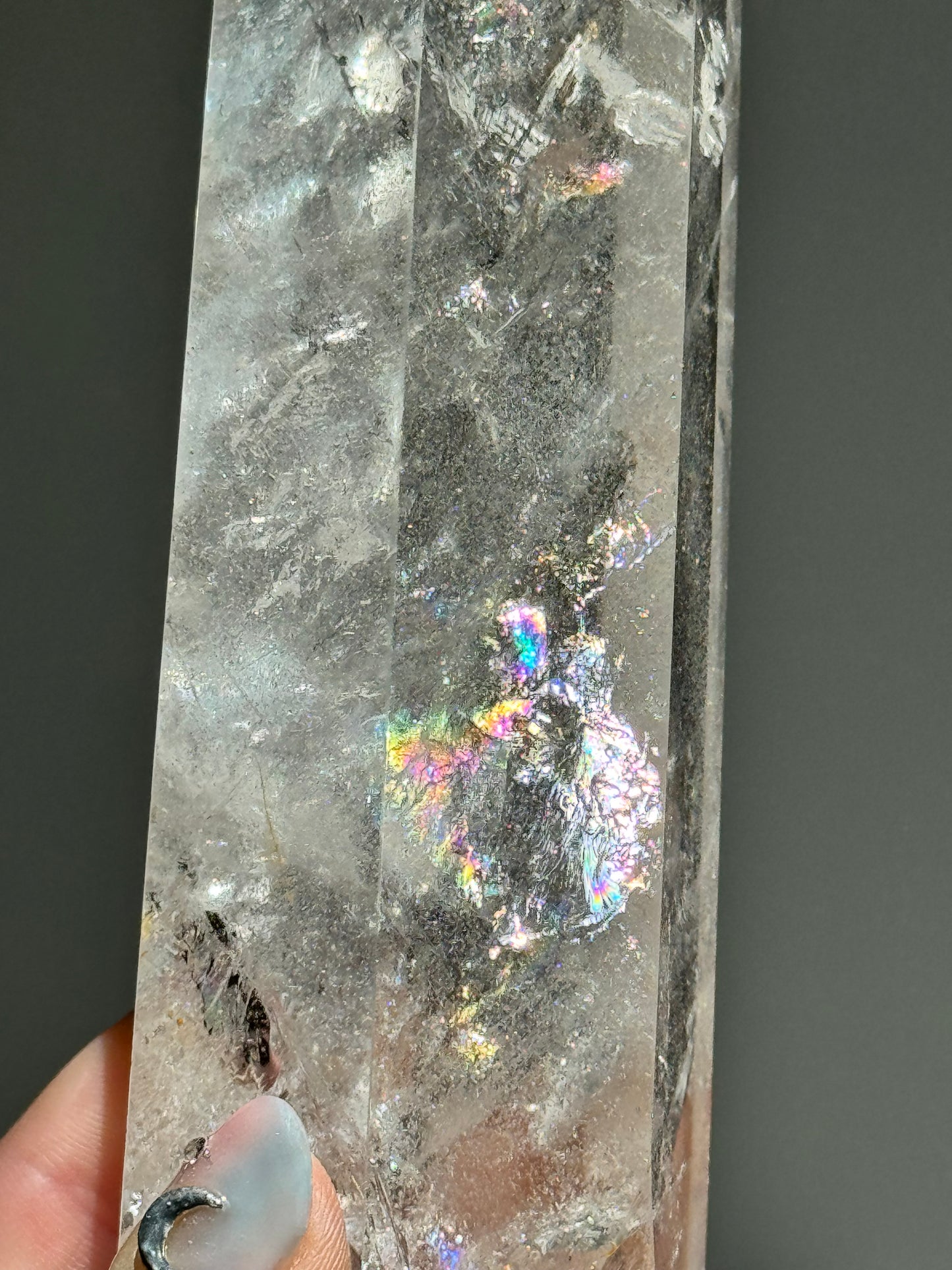 Rainbow Clear Quartz Tower
