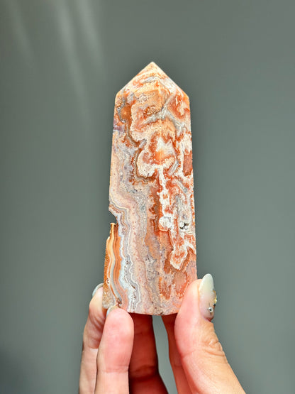 Pink Lace Agate Tower