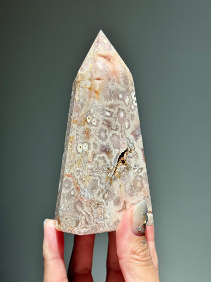 Orbicular Druzy Agate Tower