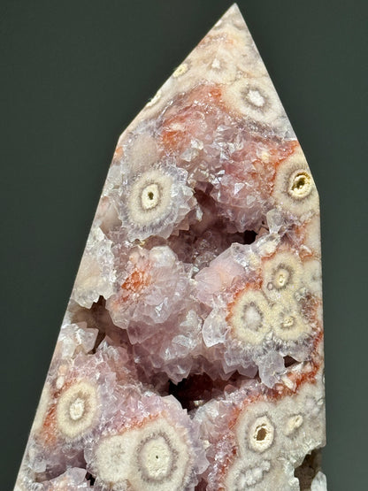 Orbicular Druzy Agate Tower