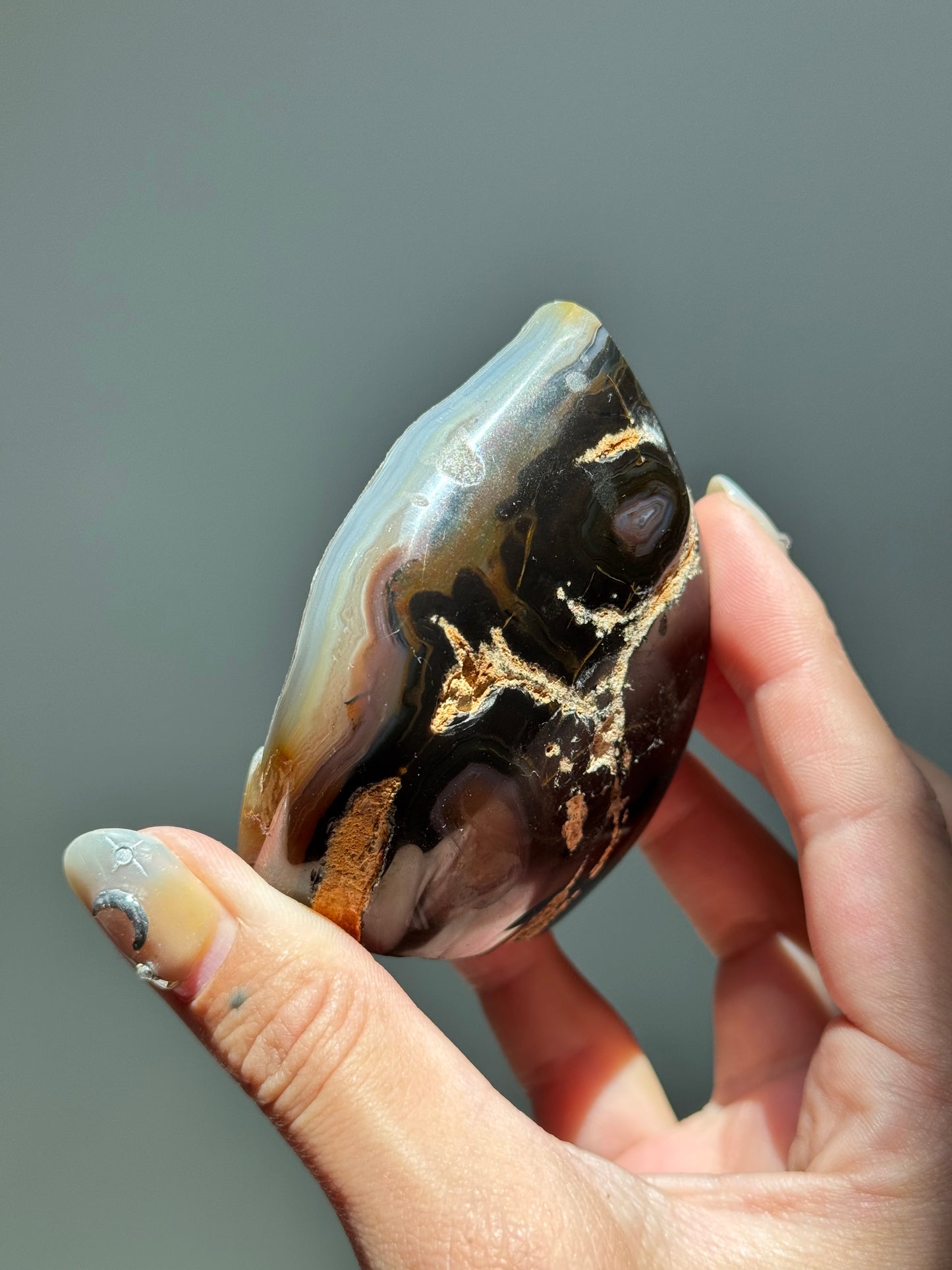 Druzy Agate Flame