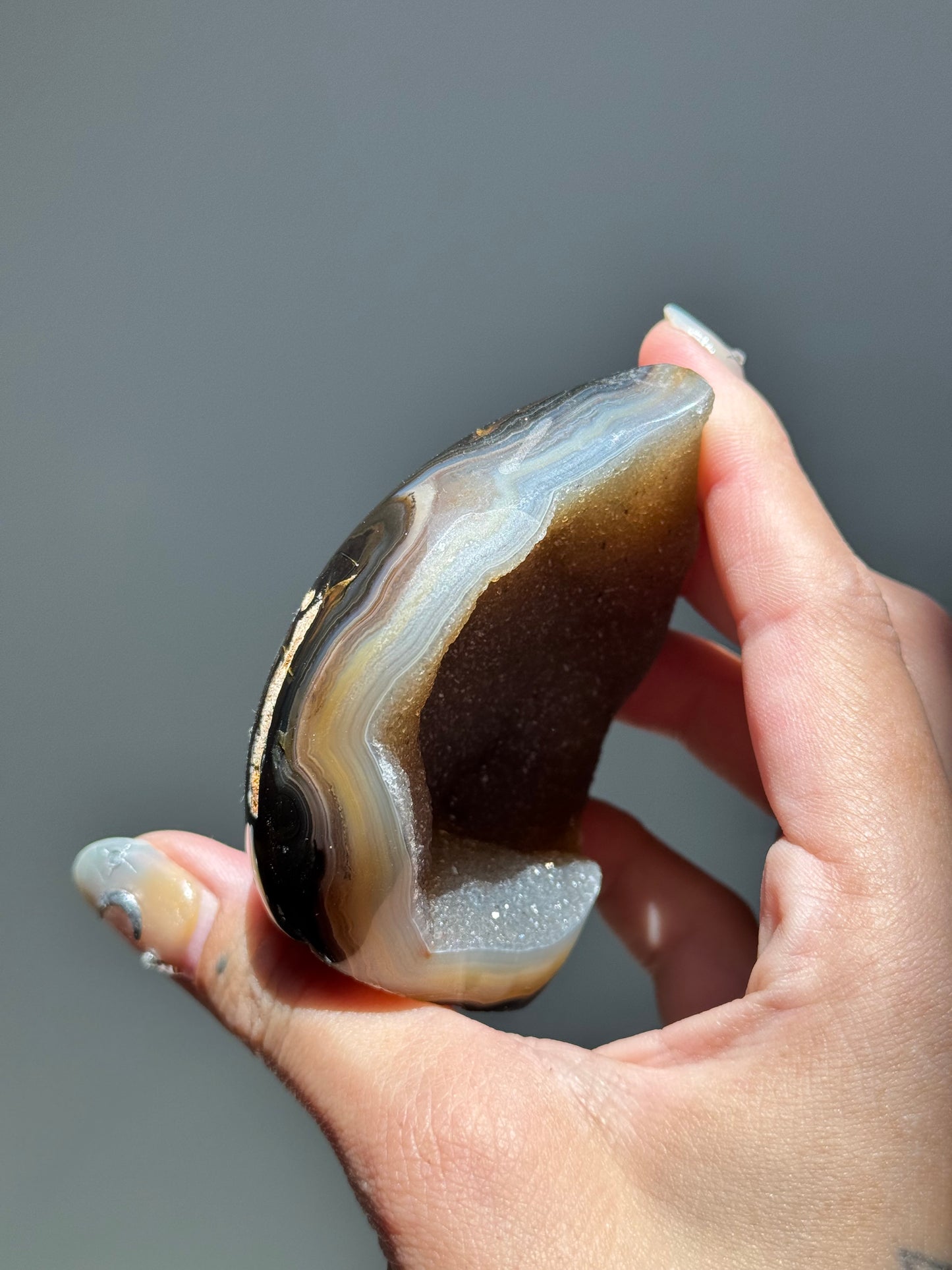 Druzy Agate Flame