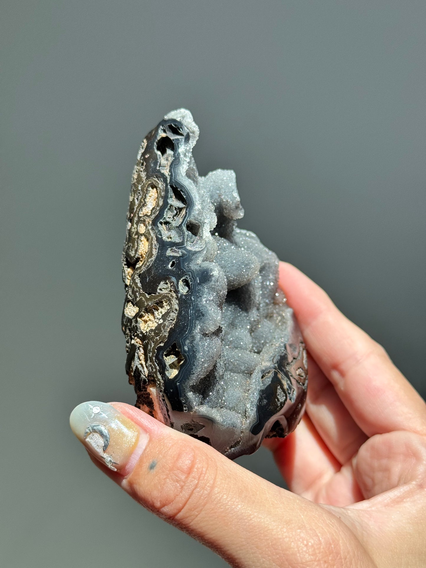 Druzy Agate Flame