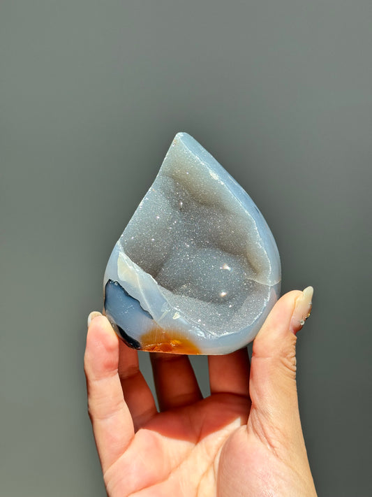 Druzy Agate Flame