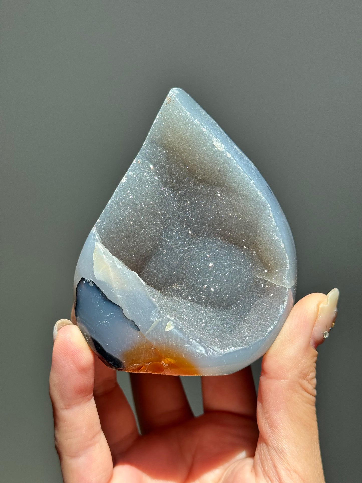 Druzy Agate Flame