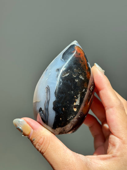 Druzy Agate Flame