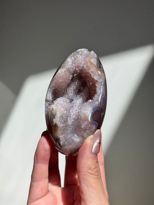Pink Amethyst Agate Egg