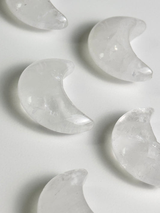 Intuitively Chosen Mini Clear Quartz Moons