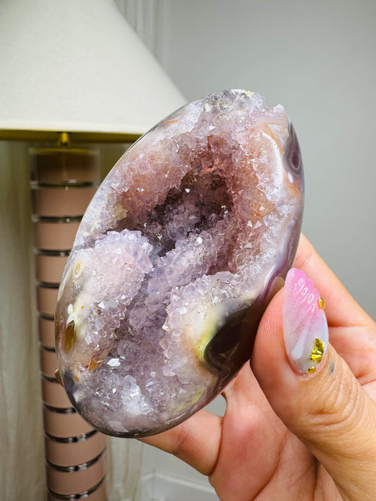 Pink Amethyst Agate Egg