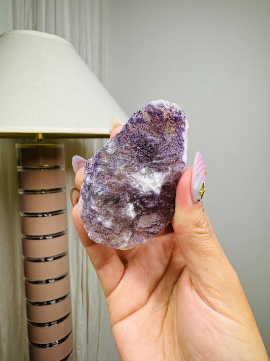 Purple QR Code Fluorite Specimen