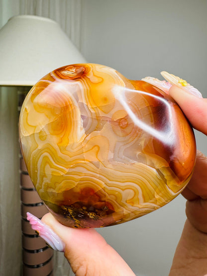 Carnelian Agate Heart