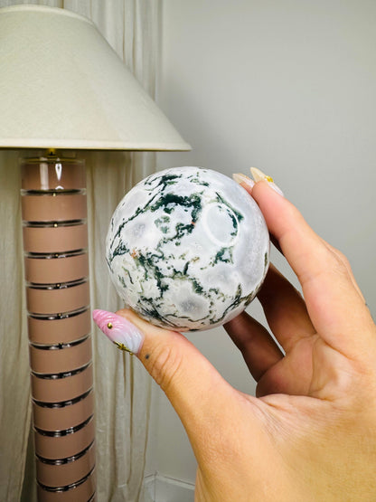 Green Moss Agate Sphere