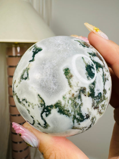 Green Moss Agate Sphere
