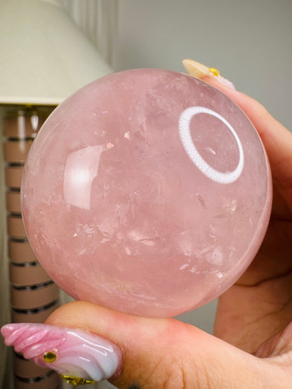 Starlight Rose Quartz Sphere