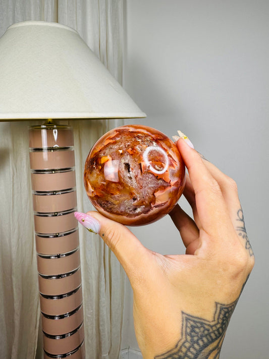 Carnelian Agate Sphere