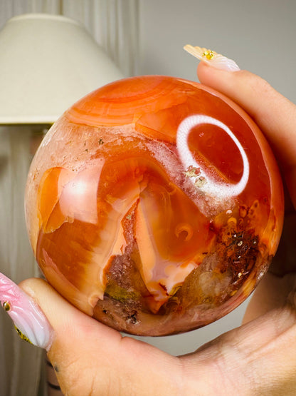 Carnelian Agate Sphere