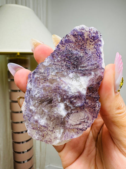 Purple QR Code Fluorite Specimen