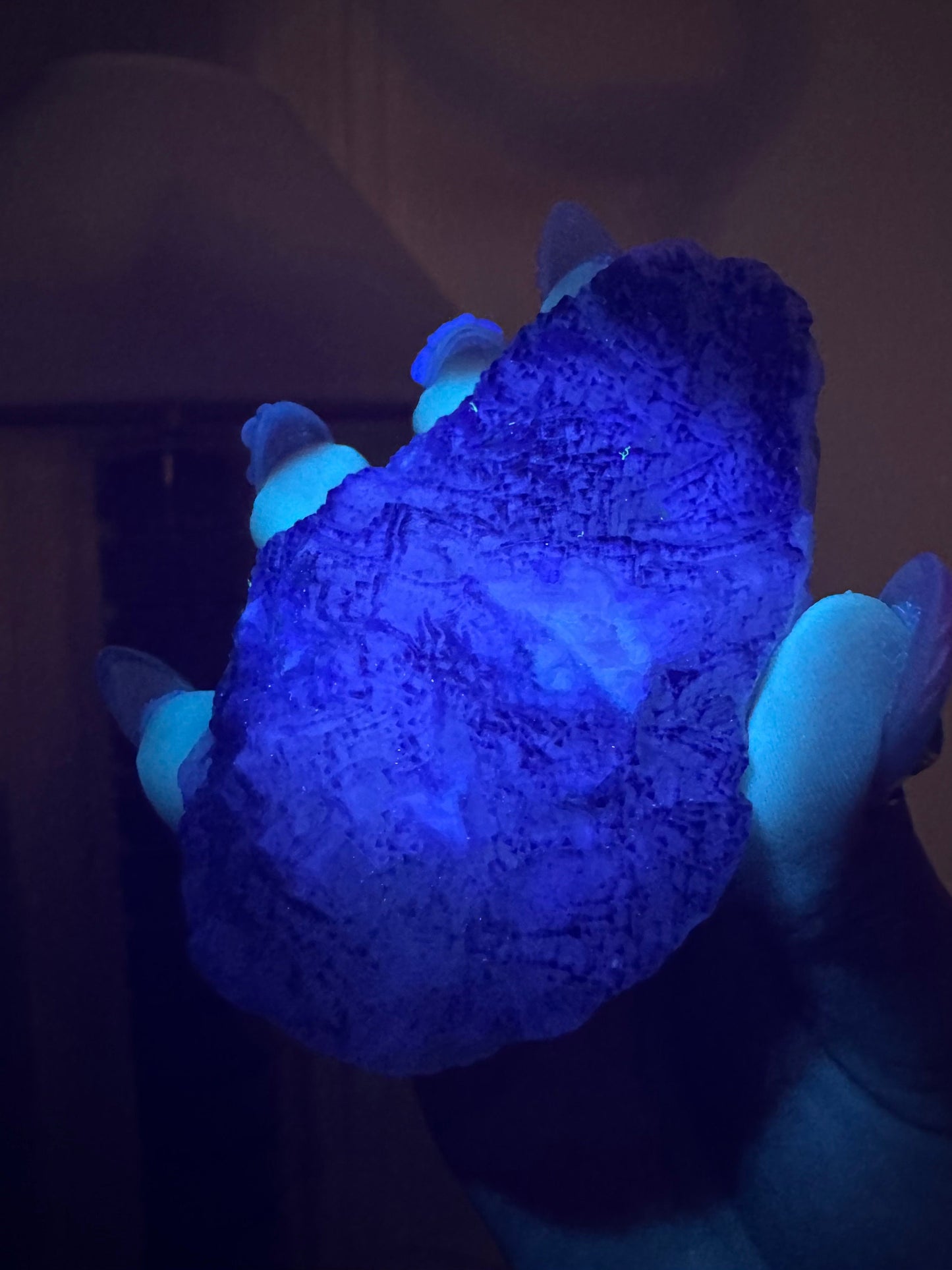 Purple QR Code Fluorite Specimen