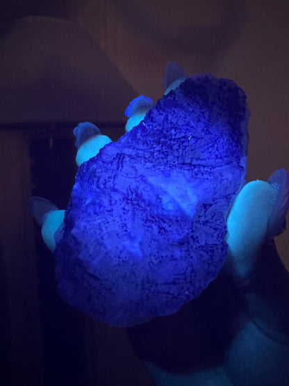 Purple QR Code Fluorite Specimen