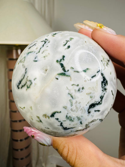 Green Moss Agate Sphere