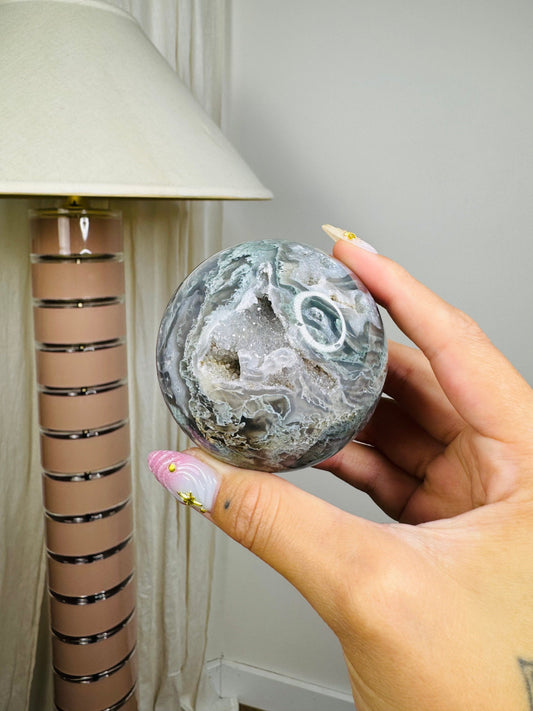 Green Moss Agate Sphere