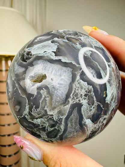 Green Moss Agate Sphere