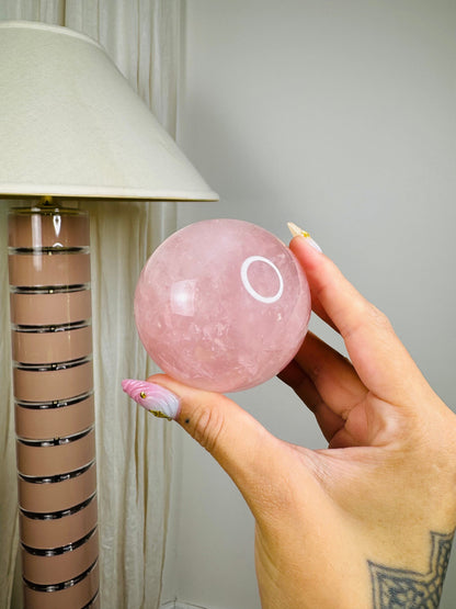 Starlight Rose Quartz Sphere