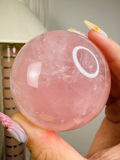Starlight Rose Quartz Sphere