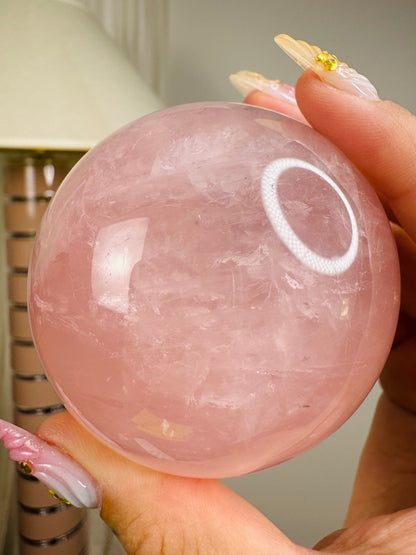 Starlight Rose Quartz Sphere
