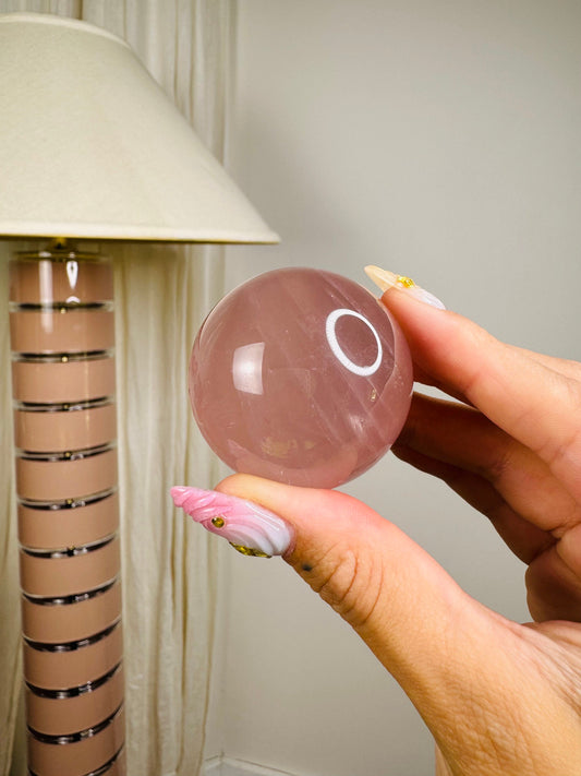 Starlight Rose Quartz Sphere