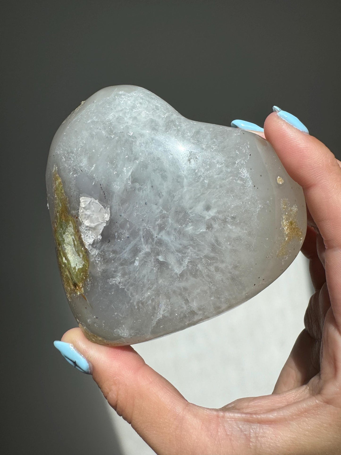 Druzy Agate Heart on Stand