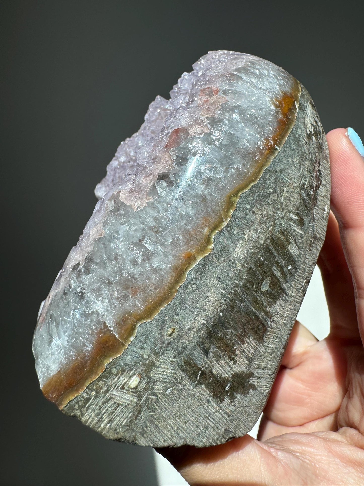 Druzy Lliac/Purple Rainbow Amethyst Cutbase