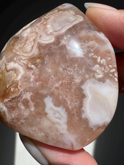 Peach Flower Agate Flame
