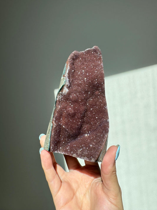 Red Rainbow Amethyst Cutbase