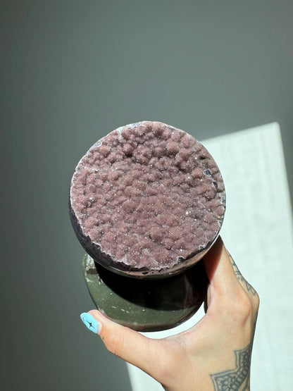 Sugar Rainbow Amethyst Sphere on Base