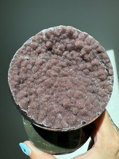 Sugar Rainbow Amethyst Sphere on Base