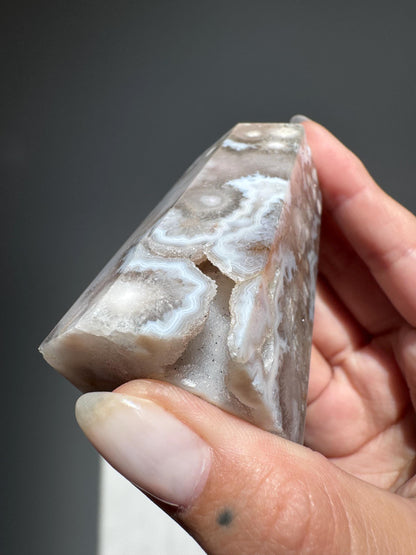 Green Flower Agate Tower