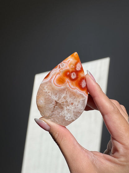 Carnelian Flower Agate Flame