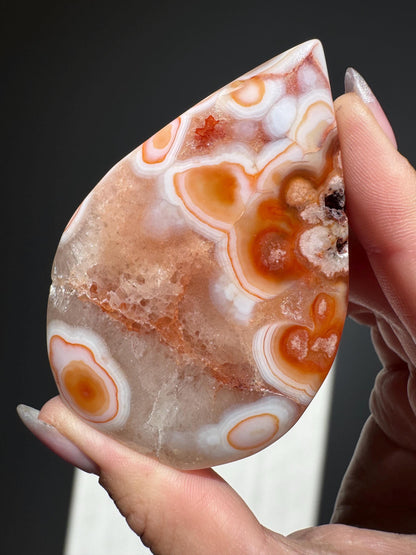 Carnelian Flower Agate Flame