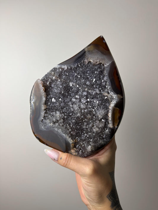 Druzy Agate Flame
