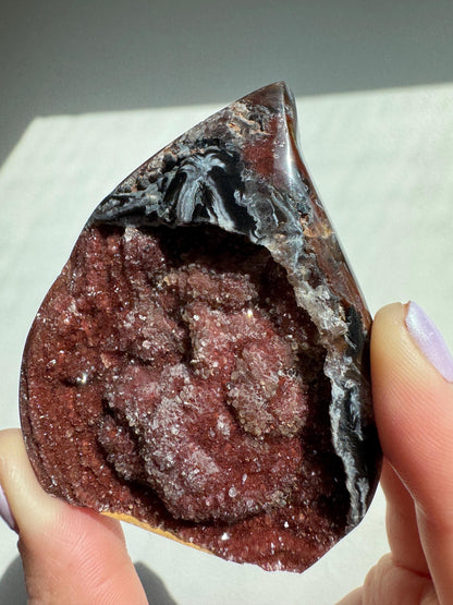 Juicy Druzy Agate Flame