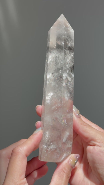 Rainbow Clear Quartz Tower